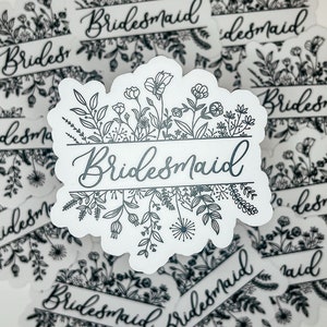 Bridesmaid Sticker, Bridal Party Stickers, Bridesmaid Proposal Box, Bridal Party Proposal Ideas