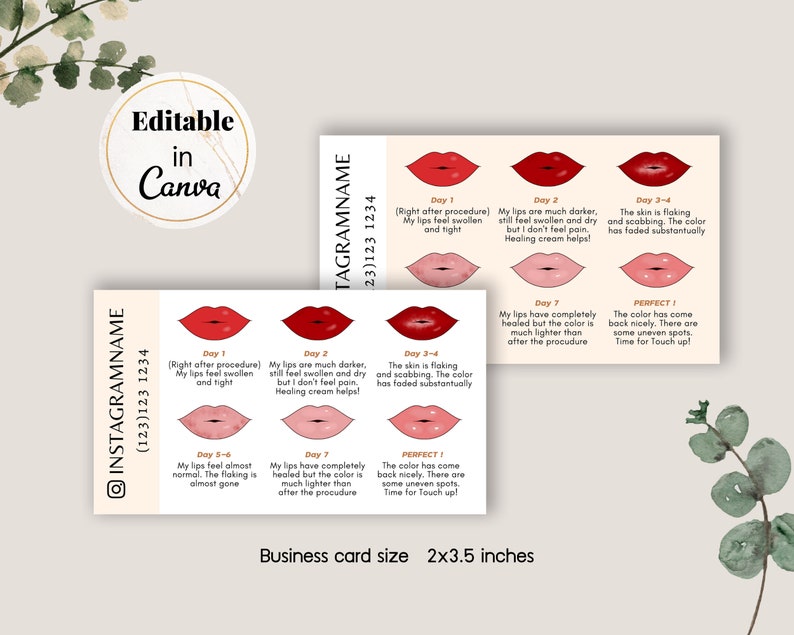 Editable Stages of Healing Card Lip Blush Stages of Healing Etsy