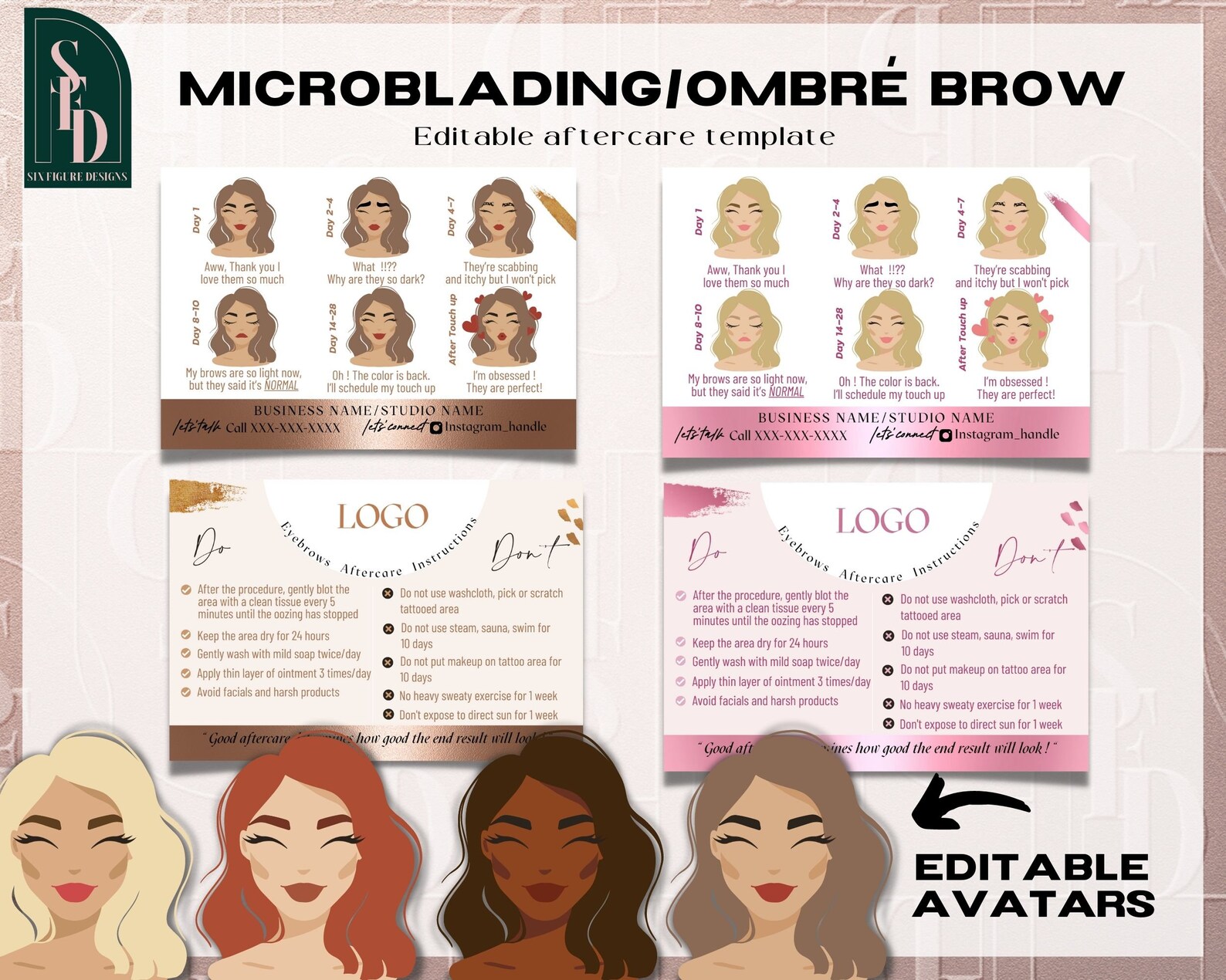 Microblading Ombré Brow Microshading Nano Brows | Etsy