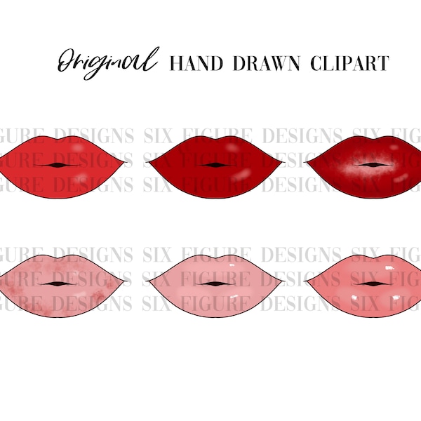 Clipart de lèvres dessinés à la main, étapes de la guérison des lèvres blush Clipart, processus de guérison de tatouage de lèvres, Illustrations de suivi de blush de lèvre