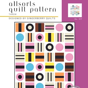 Allsorts Quilt Pattern, Easy Quilt Pattern, PDF download
