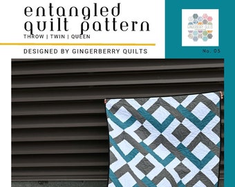 Entangled Quilt Pattern, Beginner Friendly, Baby to Queen Sizes