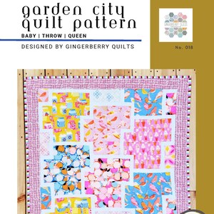 Garden City Quilt Pattern, Easy Quilt Pattern, PDF download