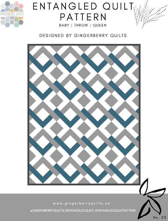 Entangled Quilt Pattern Easy Quilt Pattern Etsy