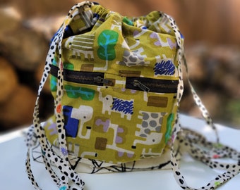 Canvas Backpack, Washable Cotton Day Bag