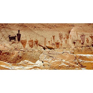 Pictographs, Horseshoe Shelter, Utah (H-XL)