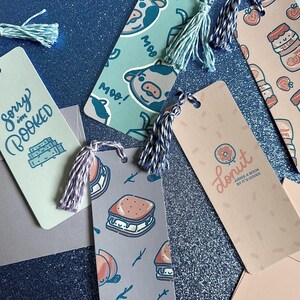Cute and Punny Bookmarks | Illustrated Bookmarks | Trendy Bookmark | Pastel Bookmark | Kawaii Bookmark | Silly Bookmark | Laminated Bookmark