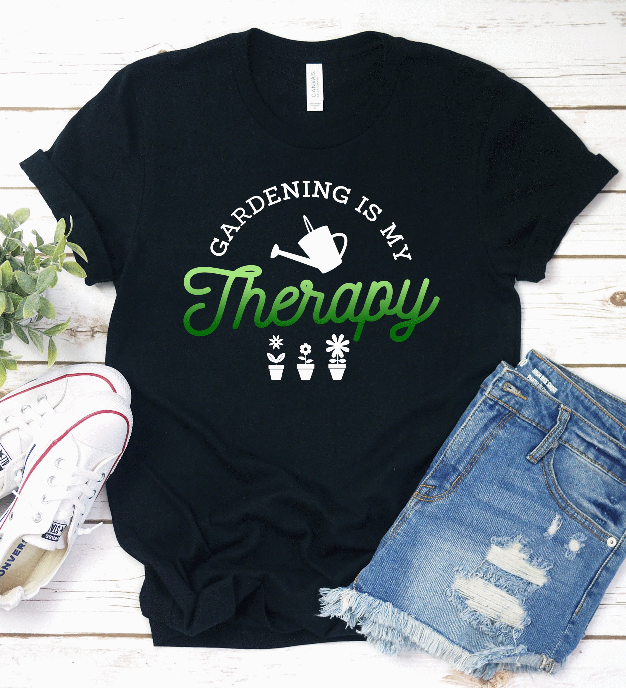 Gardening Is My Therapy Shirt Plant Lover Plant Lover Gift Etsy