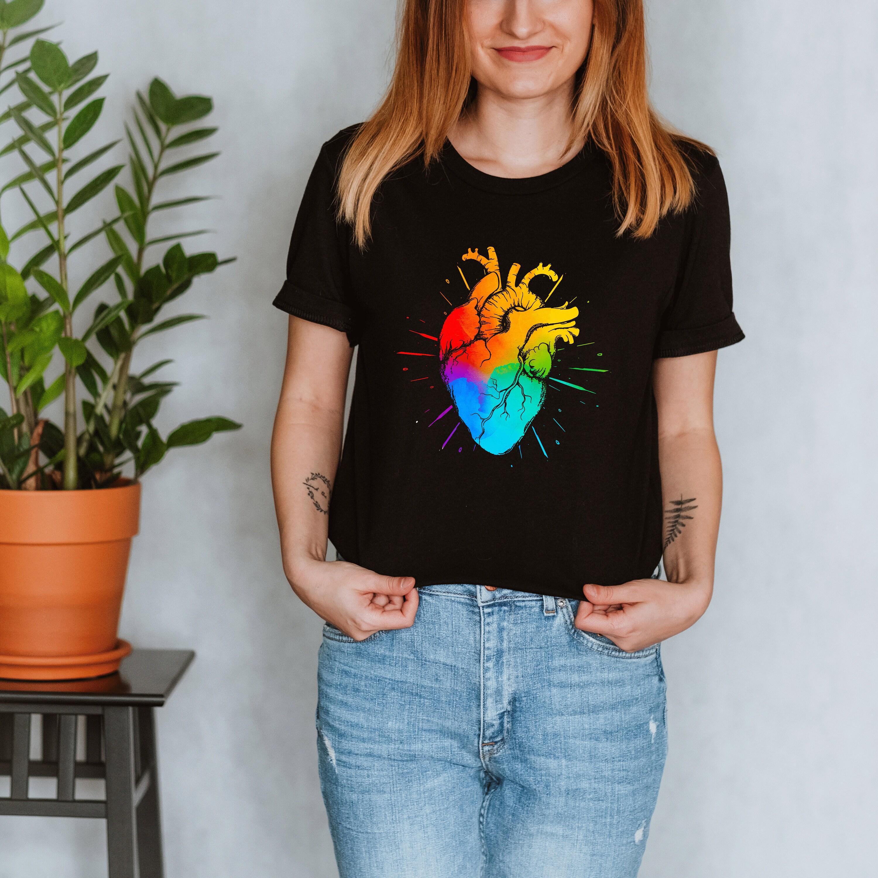 LGBT Rainbow Heart Shirt LGBT Gift Pride Tee Lgbt T Shirt | Etsy