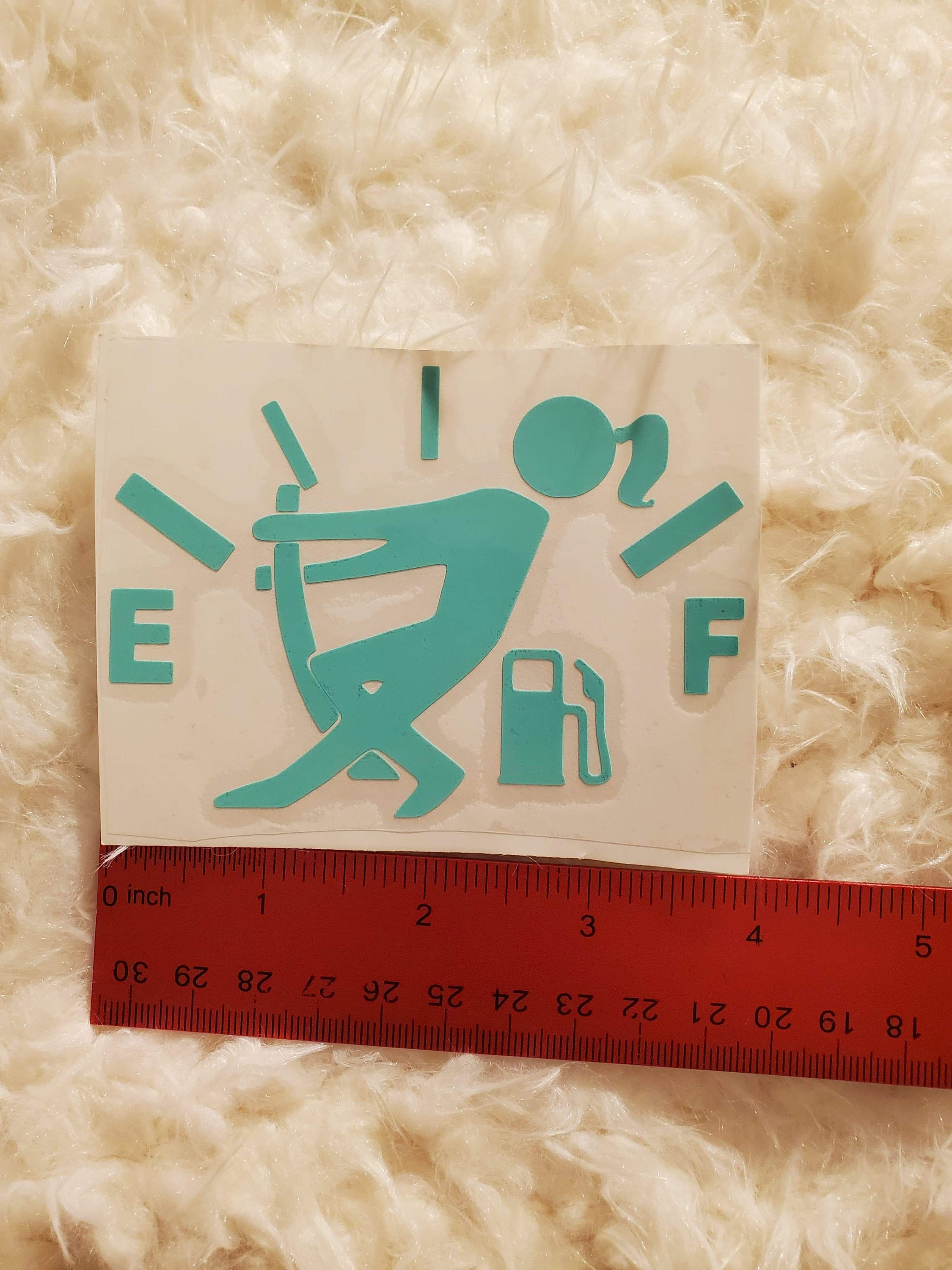 Female Empty Gas Tank Decal Etsy