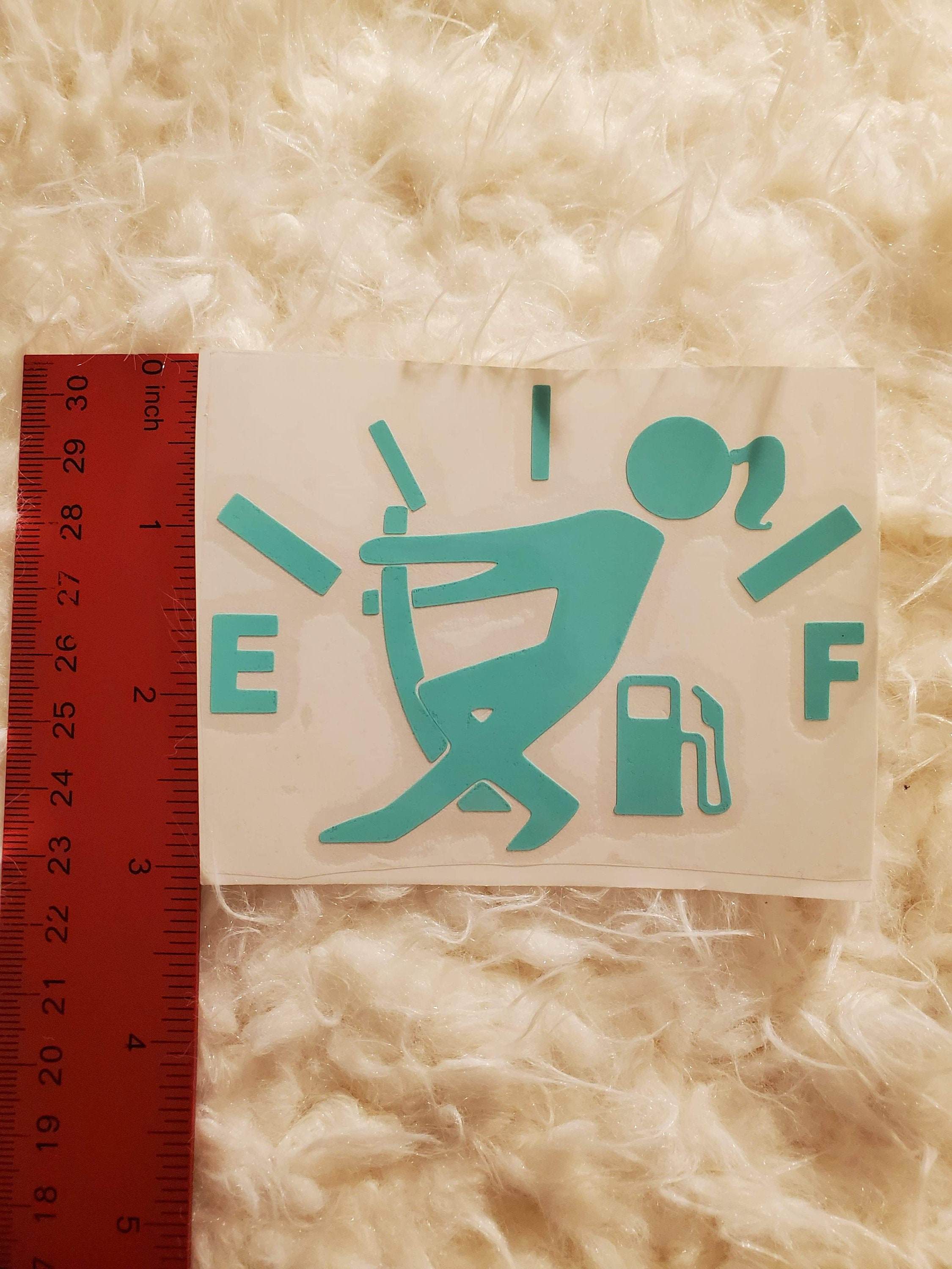 Female Empty Gas Tank Decal Etsy