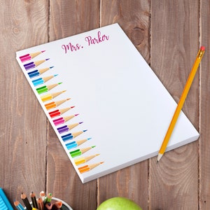 Teacher Color Pencils Themed Notepads, Set of 24 - Etsy