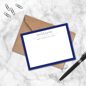 Personalized Notecard / Personalized Stationary / Thank You Cards / White Or Kraft Envelopes / Flat Cards