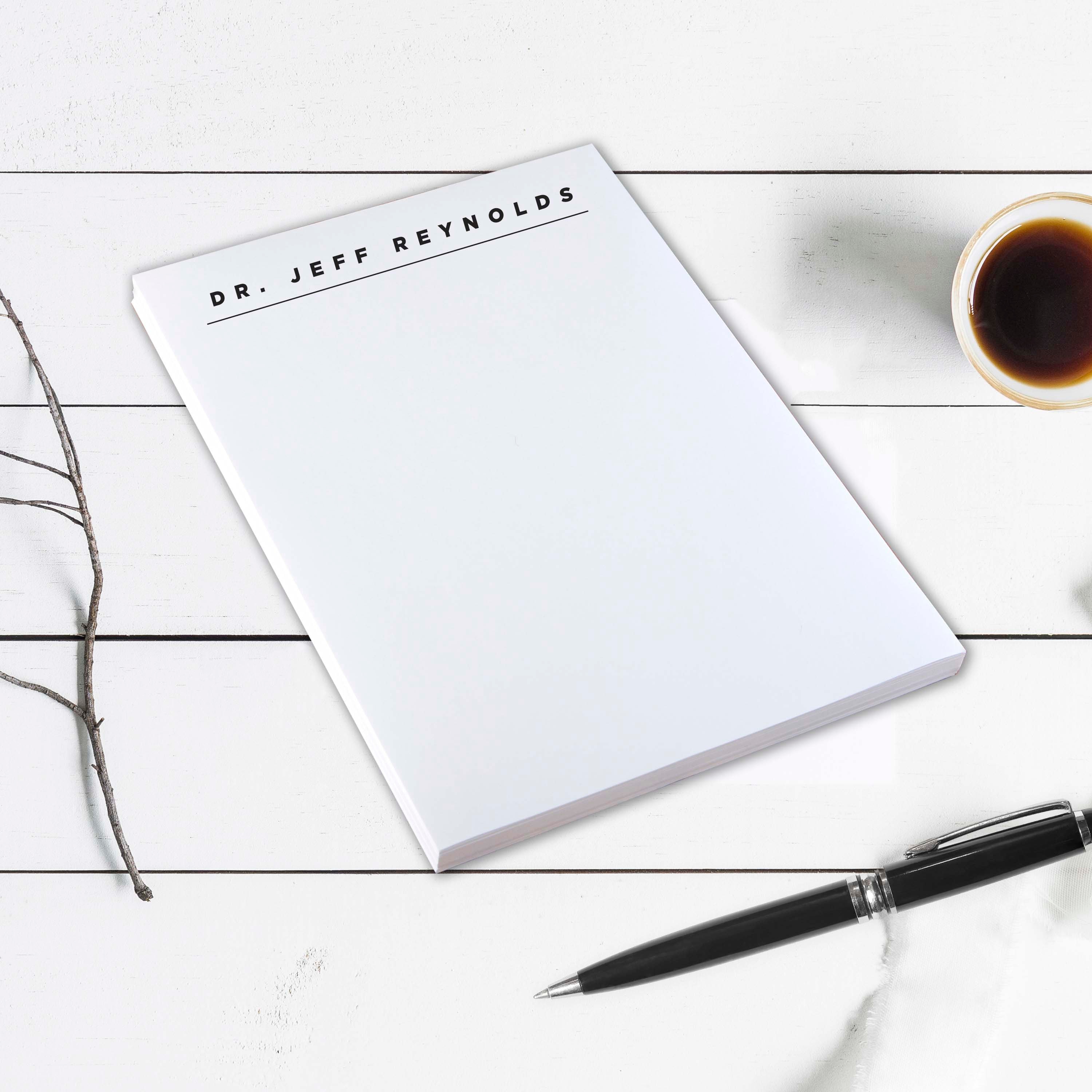 Personalized Notepad, From the Desk of Personalized Stationary, Custom ...