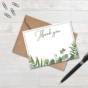 Thank You Personalized Notecard / Personalized Stationary / Thank You Cards / White Or Kraft Envelopes / Flat Cards / Gift