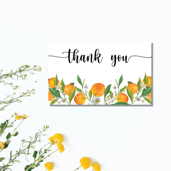 Cutie Baby Shower Thank You Card - Envelopes Included - Matching Items Available