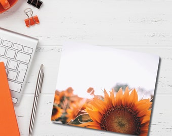 Sunflower Mousepad | Unique Desk Mousepad | Circle Or Rectangle | Free Shipping