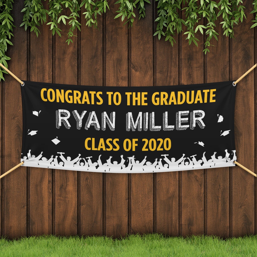 Graduation Custom Premium Vinyl Banners 3ftx6ft with Grommets Etsy