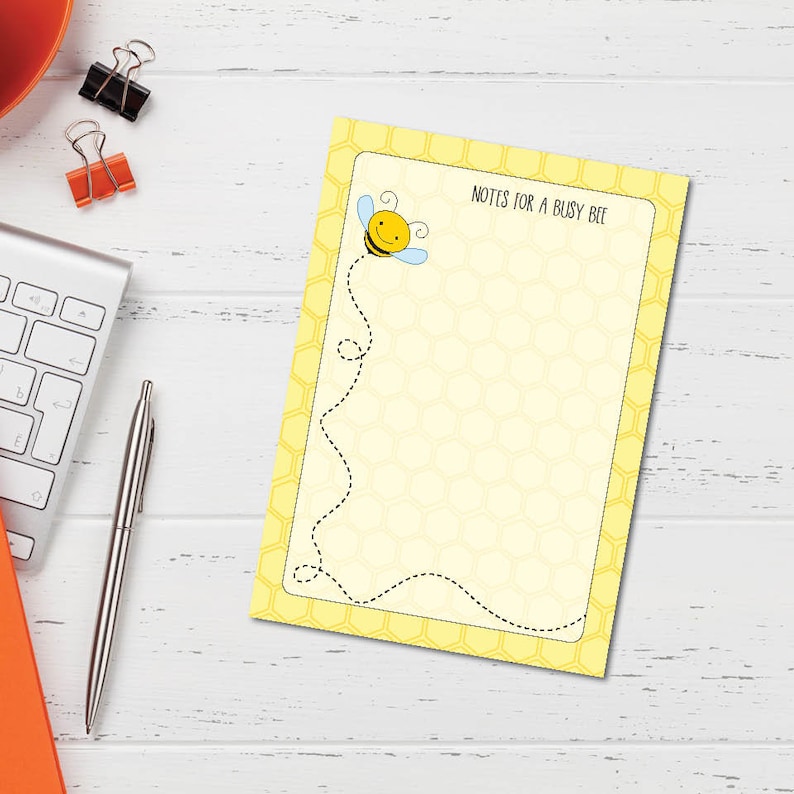 Busy Bee Teacher Notepads, Notes, Personalized Stationary, Custom ...