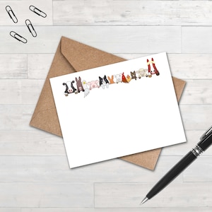 Farm Animals Personalized Notecard / Farm Animal Personalized Stationary / Thank You Cards / White Or Kraft Envelopes / Flat Cards / Gift