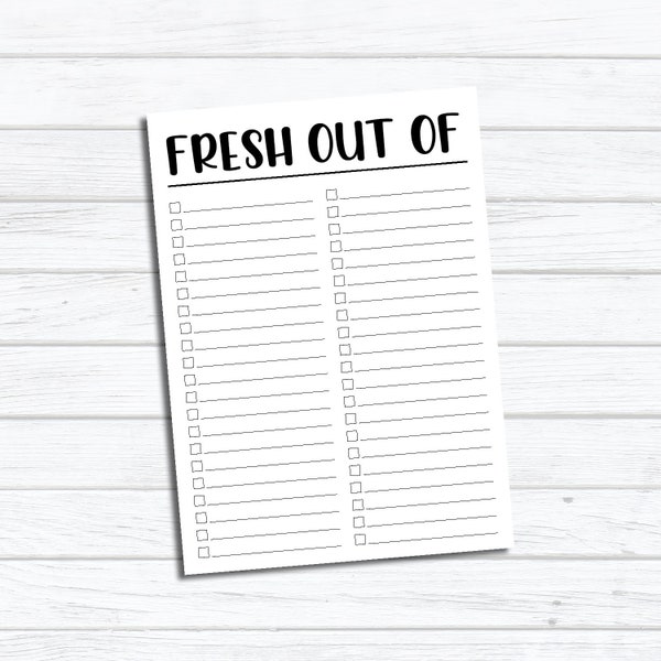 Printable Grocery List - Etsy