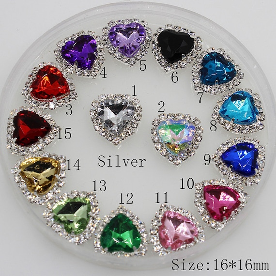 qiipii 30 Pcs Heart Nail Charms for Nails Valentine's Day 3D Heart Nail  Rhinestones Nail Gems 6 Color Love Crystal Diamond Alloy Nail Art Jewelry  Supplies for Acrylic Nails Wedding Crafts Manicure