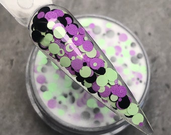 Ghouls N Goblins Glitter Acrylic Powder | Halloween Collection Glitter Dipping Color Acrylic Dip Powder for Nails