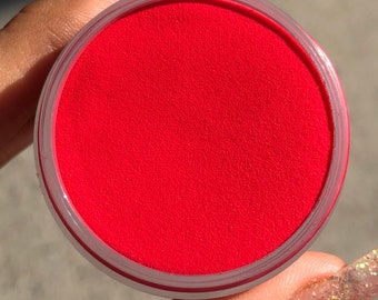 Bright Red Acrylic Powder &quot;Aries&quot; | Solid Color Acrylic Dip Powder for Nails