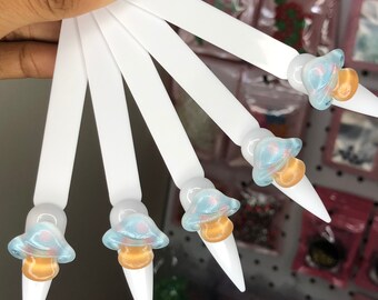 20PC BLUE MUSHROOM NAILCHARMS