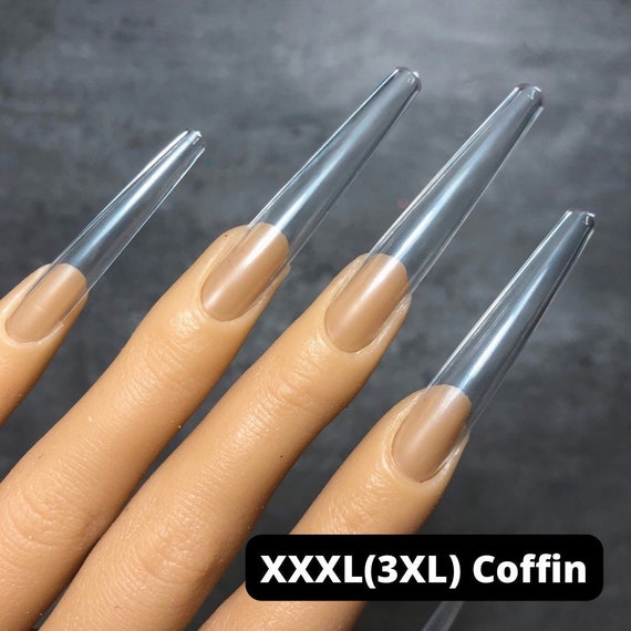 XXXL COFFIN 3XL Full Cover Nail Tips