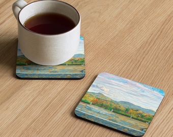 Coaster with Amherst College Memorial Hill Artwork (Single Coaster)