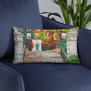 Hopkins Gate at Williams College Rectangular Throw Pillow