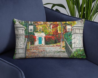 Hopkins Gate at Williams College Rectangular Throw Pillow