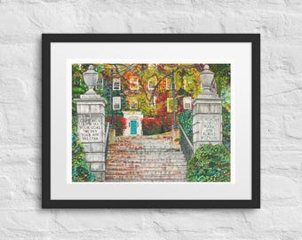 Original Artwork Williams College Hopkins Gate