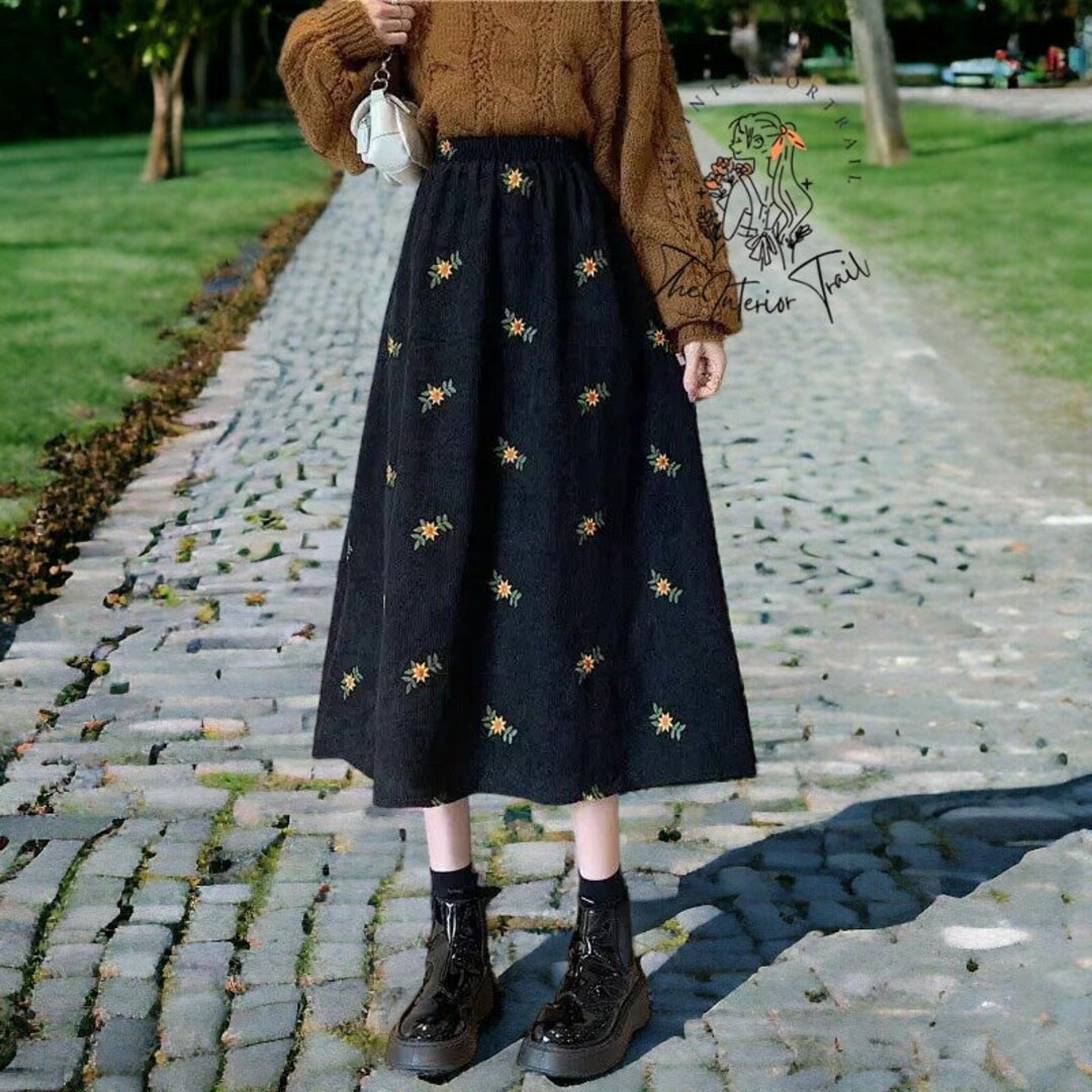 Black Colour - Bcvirginia Corduroy Skirt 41066 - Pearl