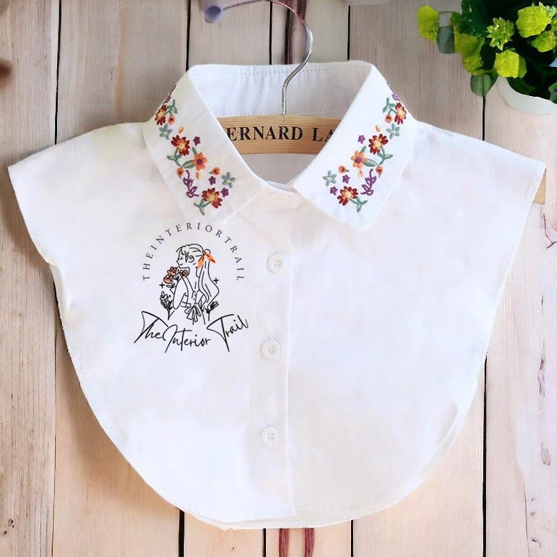 Embroidered Collar Blouse - Etsy