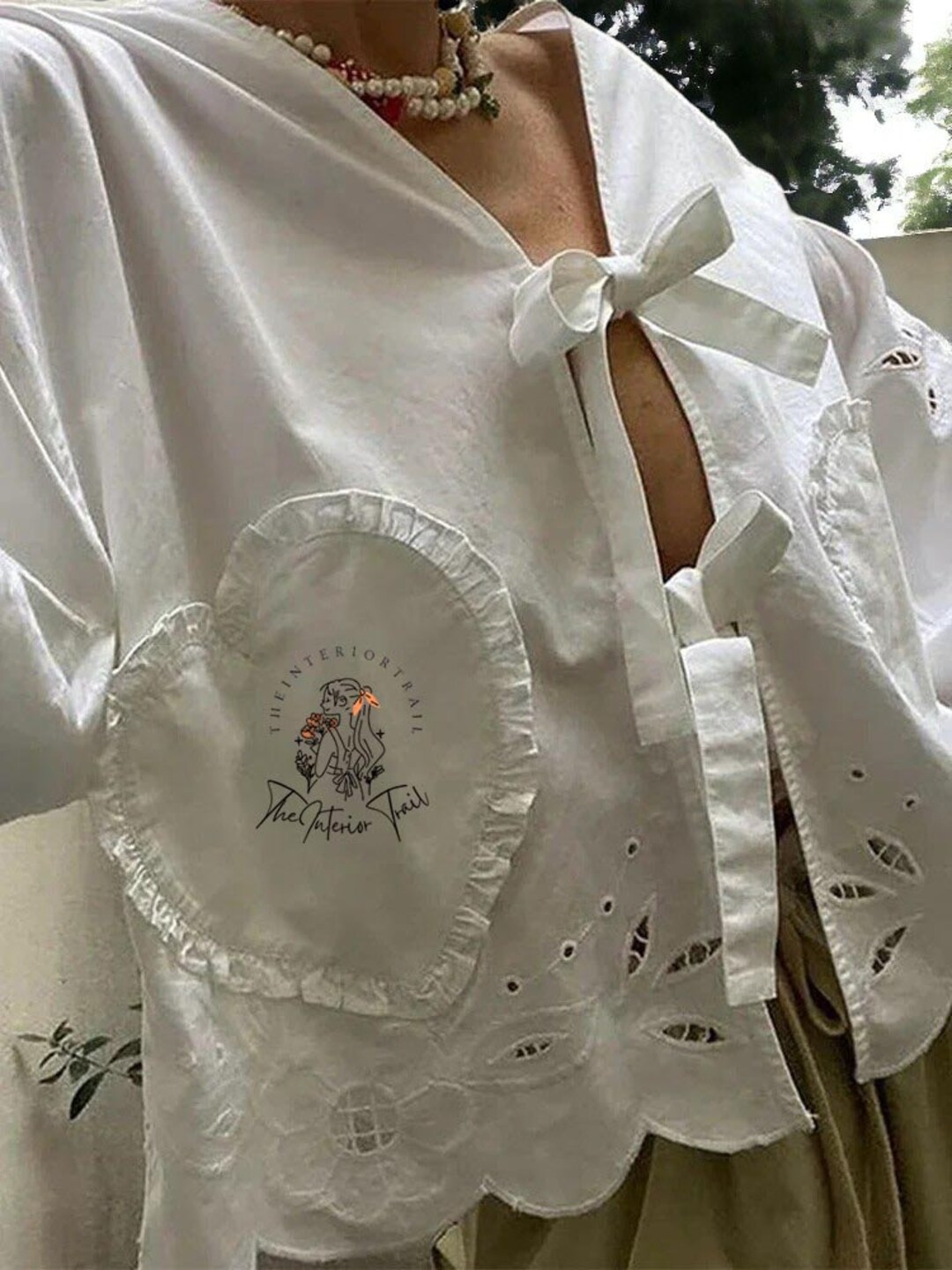 Women's Long-Sleeve Hollow-Out Shirt - Casual Solid Color Style