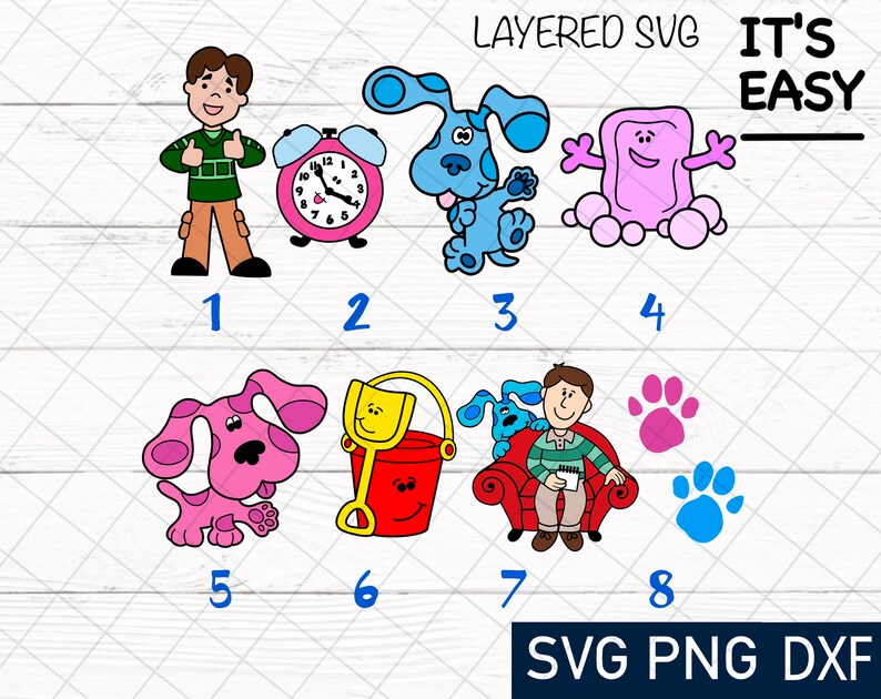 Download Blue's Clues svg bundle blues clues svg dog blue svg | Etsy