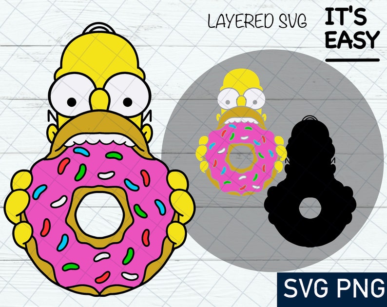 Download Homer Simpson donut svg file for cricut Homer Simpson ...
