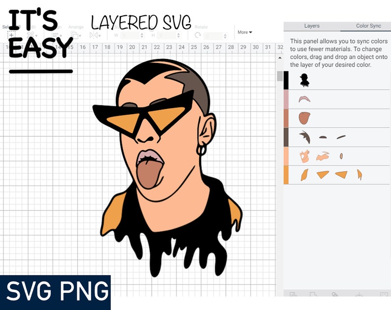 Download Bad Bunny SVG Cricut Silhouette Cut File Clipart SVG | Etsy
