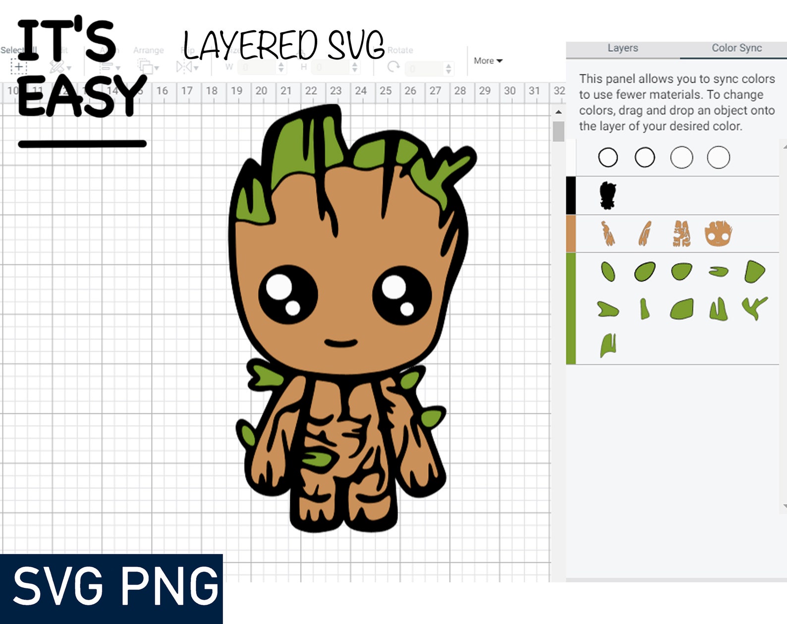 Download Baby Groot SVG Cricut Silhouette Cut File Clipart Print | Etsy