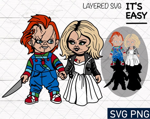 Download Layered svg Chucky and Tiffany svg files for cricut | Etsy