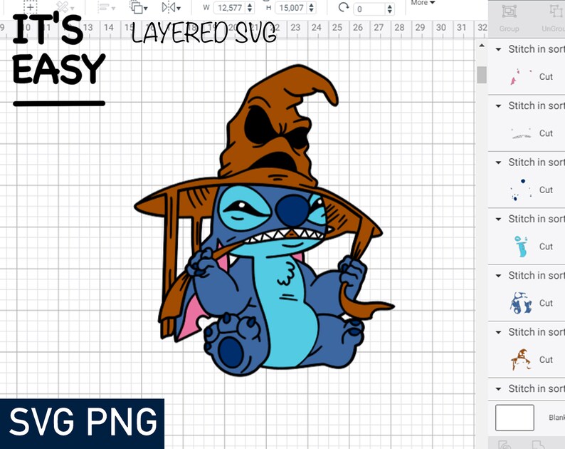 Download Layered svg Stitch in sorting hat Harry Potter svg file ...