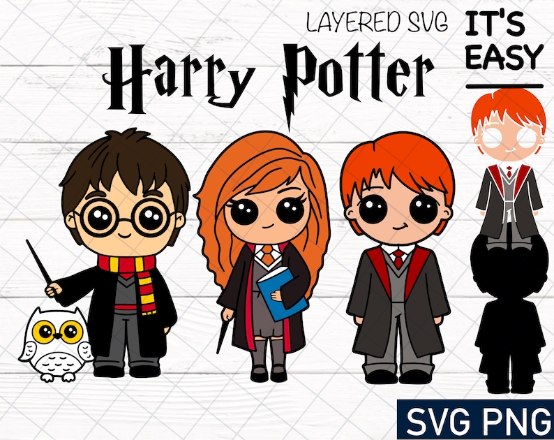 Download Chibi Harry Potter bundle Harry Potter svg file for cricut ...