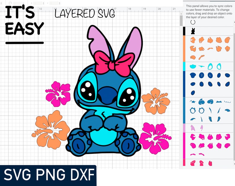 Download Cute Stitch SVG Cricut Silhouette Cut File Clipart Print ...