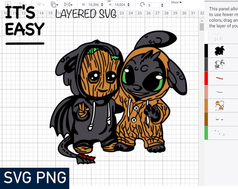 Download Layered svg files for cricut toothless and groot SVG ...