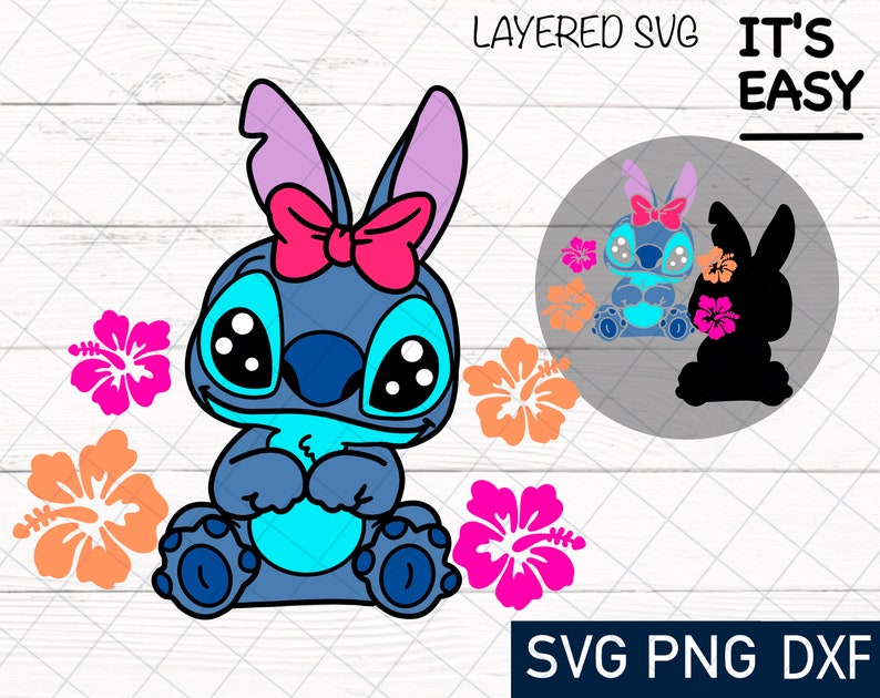 Download Cute Stitch SVG Cricut Silhouette Cut File Clipart Print ...