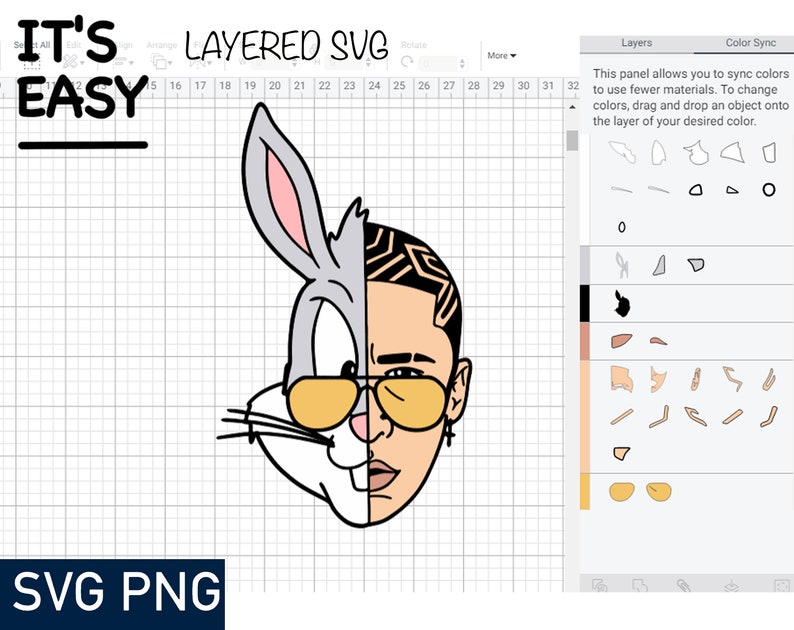 Download Bad Bunny Bugs SVG File for DIY projects cricut Bad Bunny ...