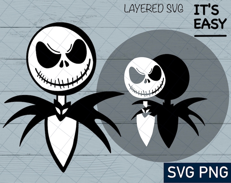Jack Skellington SVG file for Cricut Silhouette Cut File Etsy