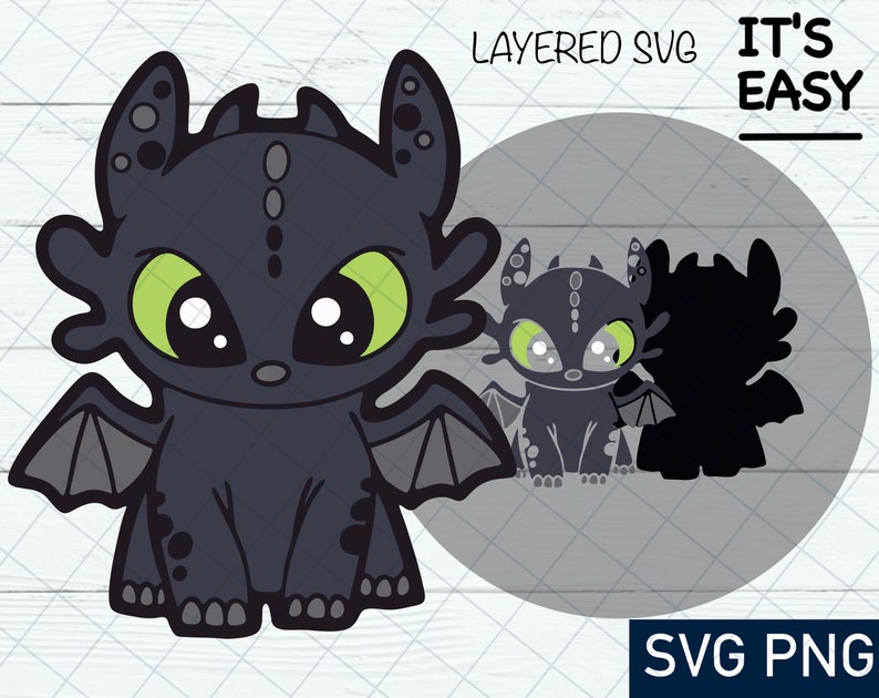 Download Toothless SVG Cricut Silhouette Cut File Clipart Print How ...
